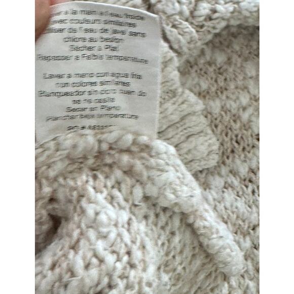 O'Neill XS High Low Sweater Cream Beige Scoop Neck Slouchy - Picture 11 of 12